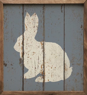 Crouching Bunny Blue